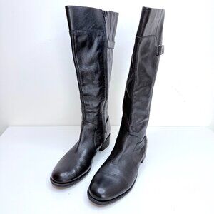 Easy Spirit Eslabarca Knee High Buckle Leather Boots Womens 8.5 Black